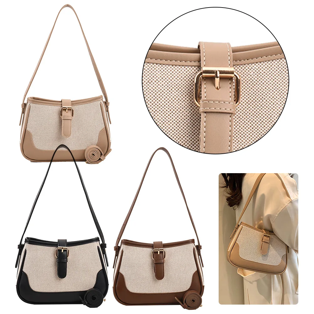 

Women Leather Shoulder Bag Casual Satchel Hobo Bag Versatile Armpit Sling Bag PU Crossbody Bag Daily Dating Purse