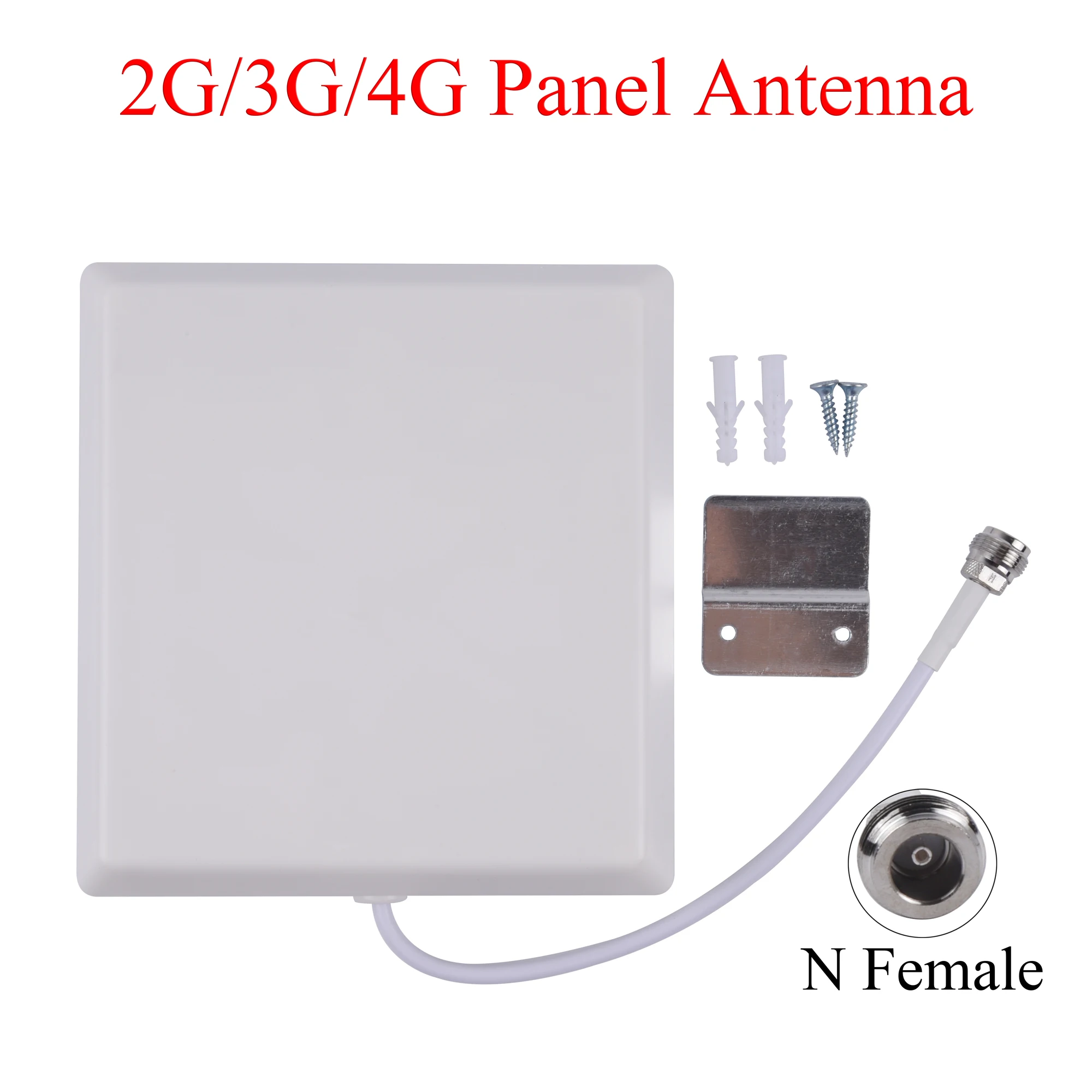 Antena Eksternal 2G 3G 4G, antena Panel 800-2500MHz N Female untuk Repeater CDMA pemancar sinyal penguat sinyal