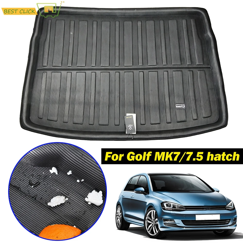 For VW Golf / GTI/ R Mk7 Hatchback 2013 2014 2015 2016 2017 2018 Rear Trunk Cargo Mat Tray Boot Liner Floor Carpet Protector Pad