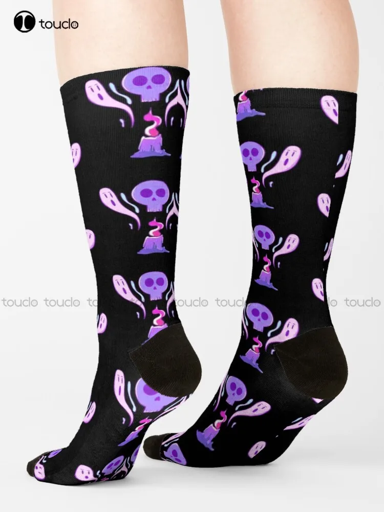 Spooky Scary Socks Halloween Slouch Socks Funny Art Streetwear Colorful Cartoon Socks Christmas New Year Gift Unisex Adult