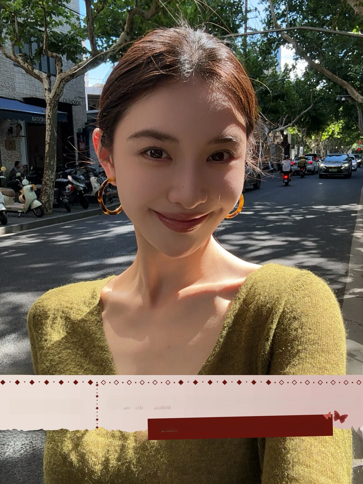 

LUMIEN Women's Slim Fit Knitwear V-Ne Wool Blend Camere Top Autumn Inner Wear Faionable Versatile Long Sve irt