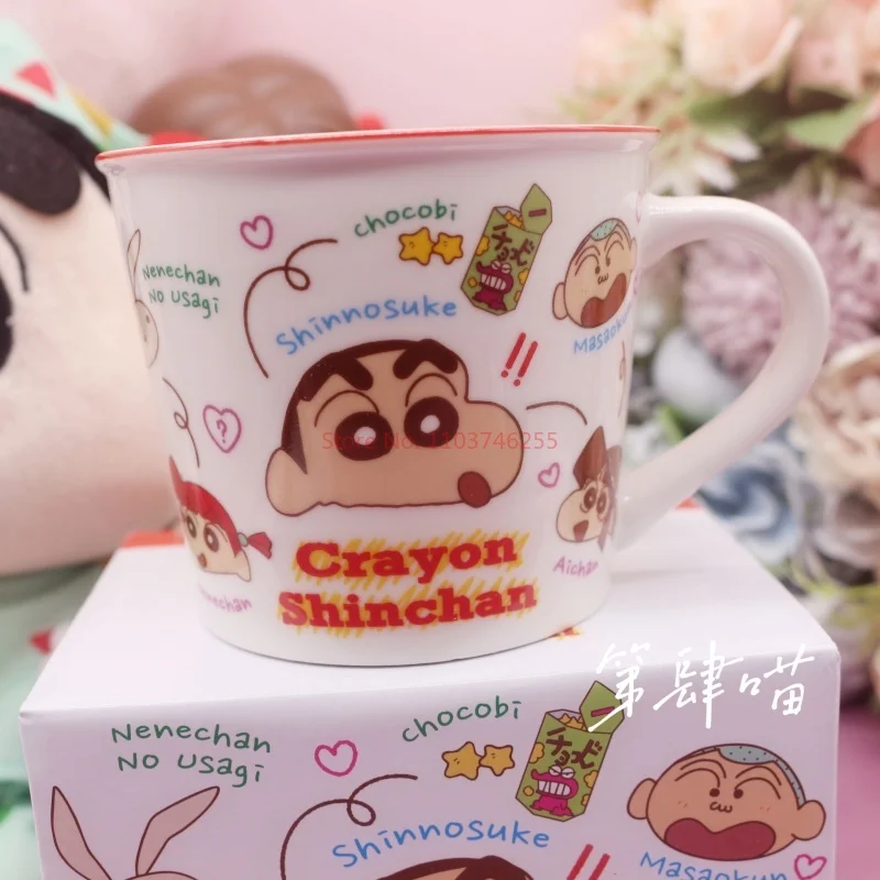 Hete Nieuwe 250Ml Cartoon Crayon Shin-Chan Cup Schattige Keramiek Kindersap Melkbeker Water Cup Vakantie Originaliteit Festival Geschenken