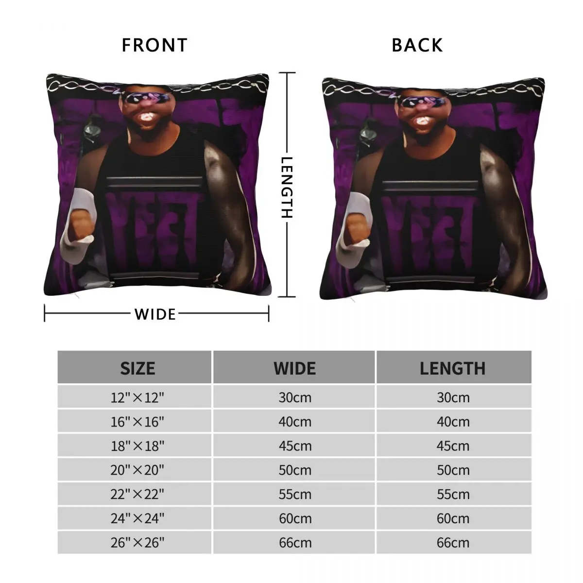 Pillow Cover JEY YEET USO Wrestling  Design Cushion Cover Pillow Case For Office Car Home Decorative Pillowcases