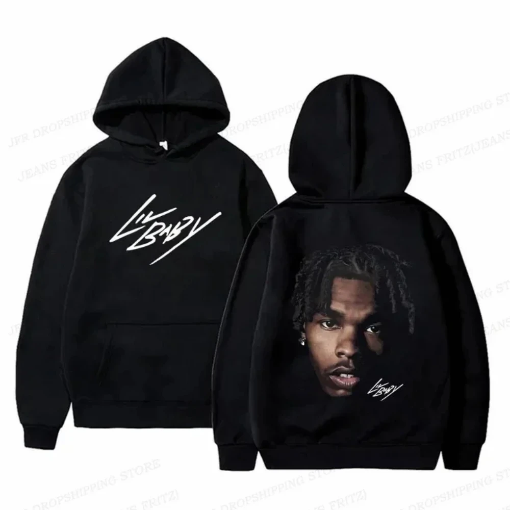 Music album Sportswear Hip Hop Rapper Men's and Women's Fashion Oversized Hoodie Sweatshirt Women's Clothing Lil baby hoodie