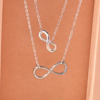 Aihua Fashion Infinity Pendant Necklace for Women Gold Silver Color Chains Infinity Symbol Party Collares Jewelry on the Neck