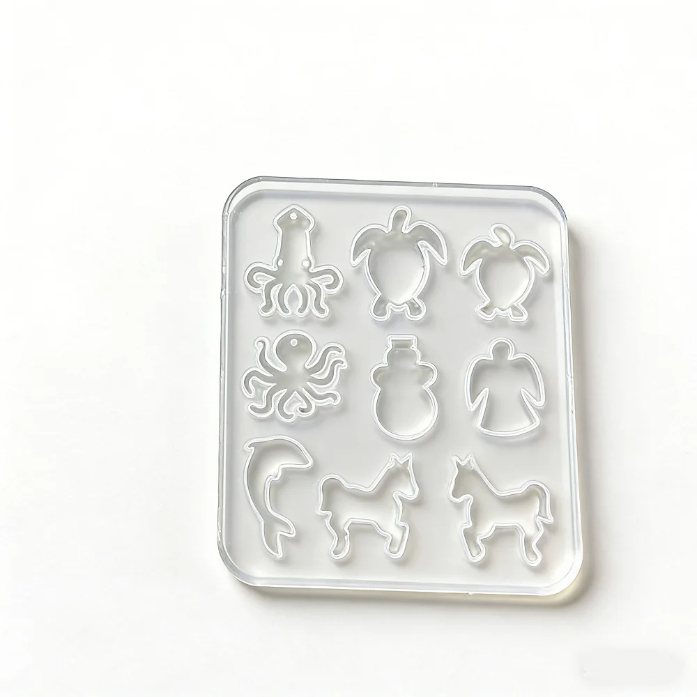 

Ocean Series 3D Crystal Epoxy Resin Molds Octopus Squid Turtle Dolphin Horse Shape DIY Jewelry Making Tools for Earrings Pendant