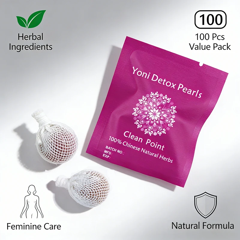 

100Pcs Vaginal Detox Yonie Pearls For Women Cleaning Acupoint Tampons Vaginal Detox Pearls Uterine Detox Pearls & Women's Health