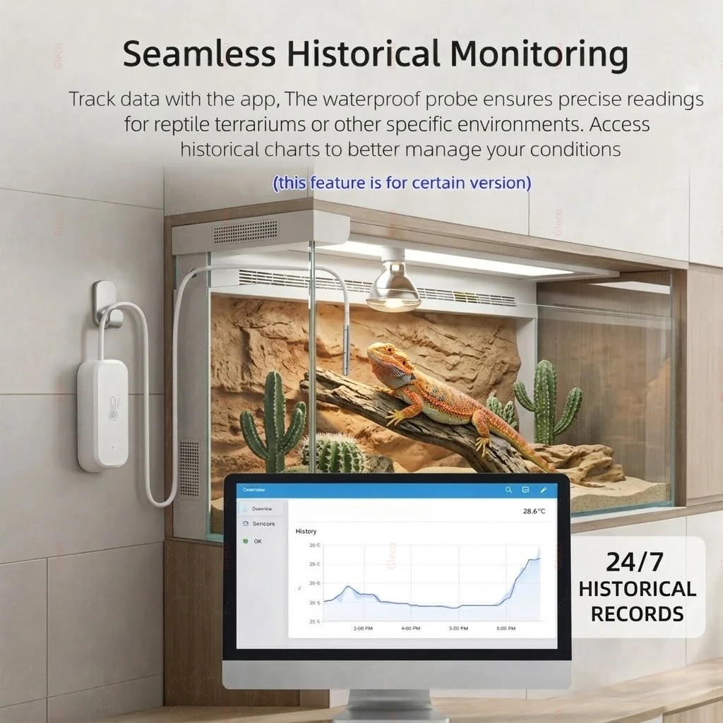Zigbee Smart Thermometer Hygrometer mit Sonde zur Erkennung von Pool-, Kühlschrank- und Gefrierschrankflüssigkeiten, Temperatursensor für 2MQTT TUYA Smart Life – Detail 5