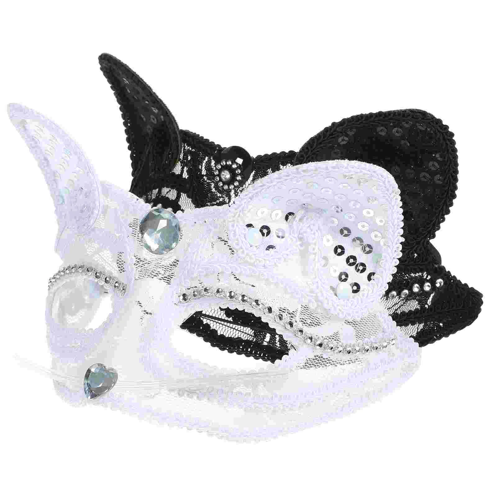 Cat-shaped Mask Carnival Party Lace Face Cosplay Decorative Halloween Child Masquerade