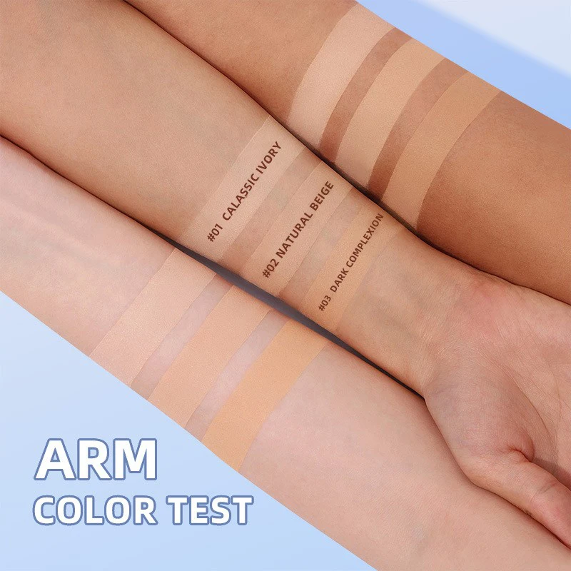 8 สี Silk Soft Mist Powder เค้ก Smooth Press Sace Powder ควบคุมน้ํามันอย่างเต็มที่คอนซีลเลอร์ Natural Lasting Makeup Powder