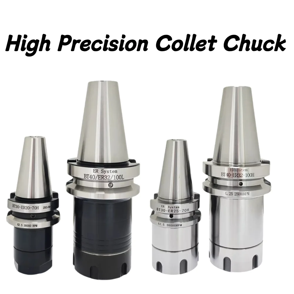 High Precision 0.002 BT ER Knife Shank BT30 BT40 70L 100L ER16 ER20 ER25 ER32 CNC Machining Center Tool Holder