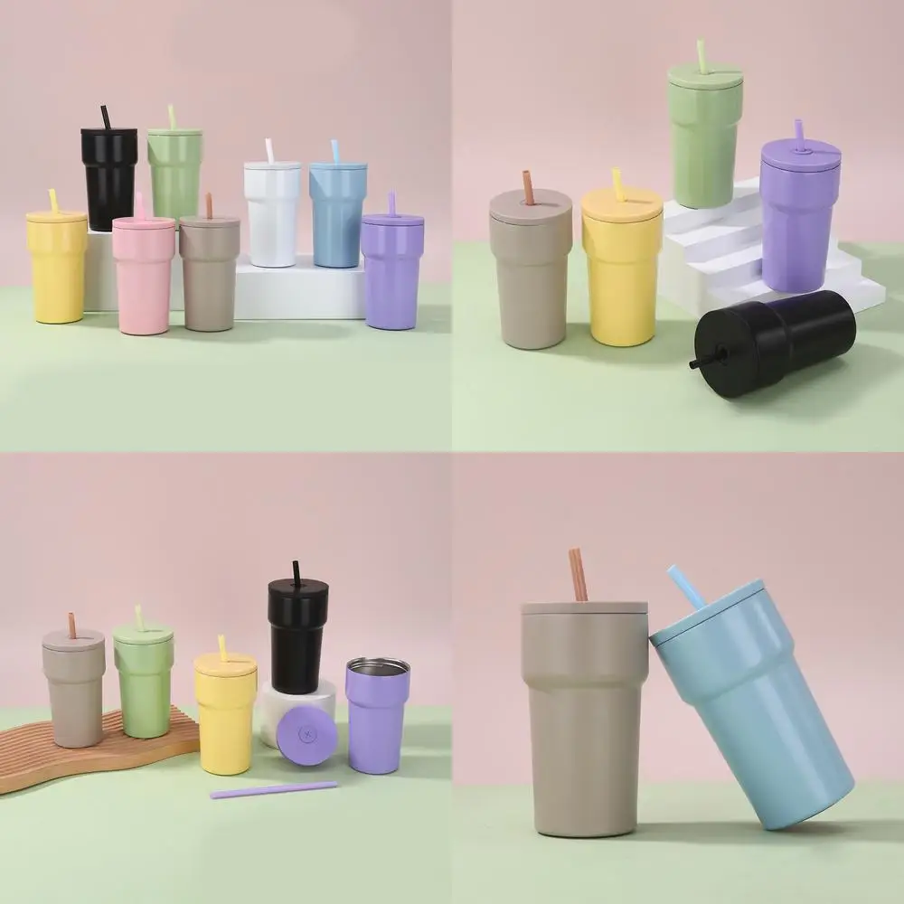 

500ml 304 Stainless Steel Flashlight Cup Minimalist Fashionable Portable Coffee Mug Outdoor Car Vacuum Thermal Bottle