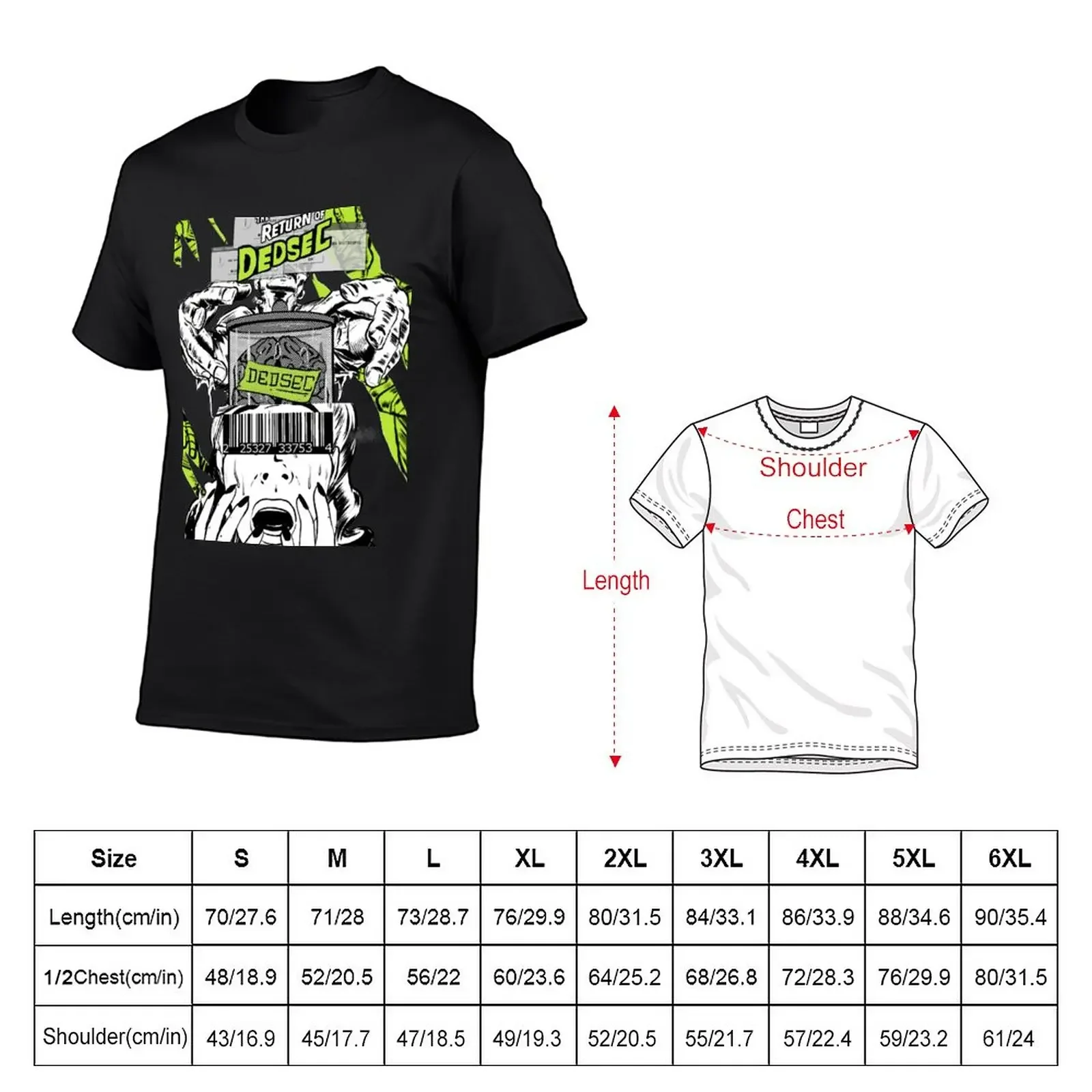 New Dedsec Shirt Design 1 T-Shirt vintage t shirt custom t shirt quick drying shirt anime clothes mens t shirts casual stylish