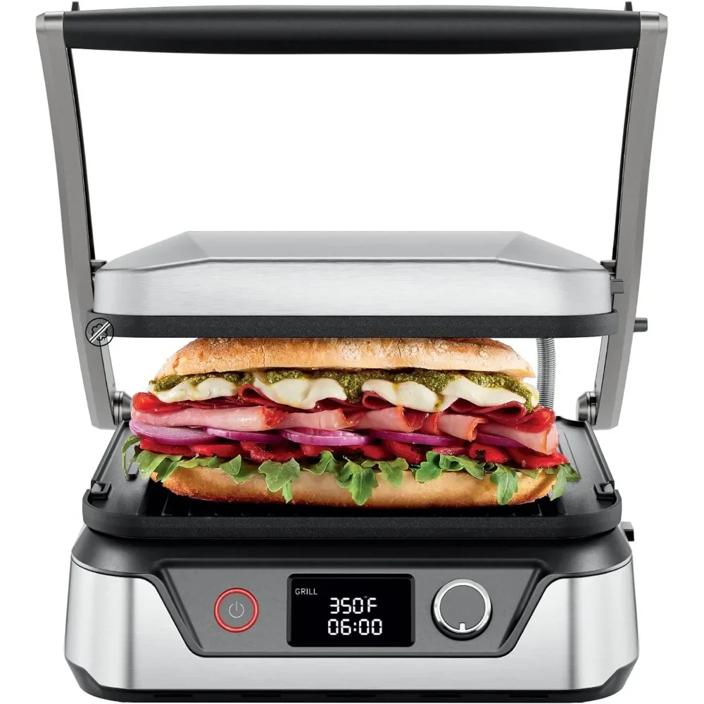 

L # 5-in-1 Digital Panini Press Grill Sandwich Maker And Griddle Grill Combo With Removable, Reversible Dishwasher-Safe