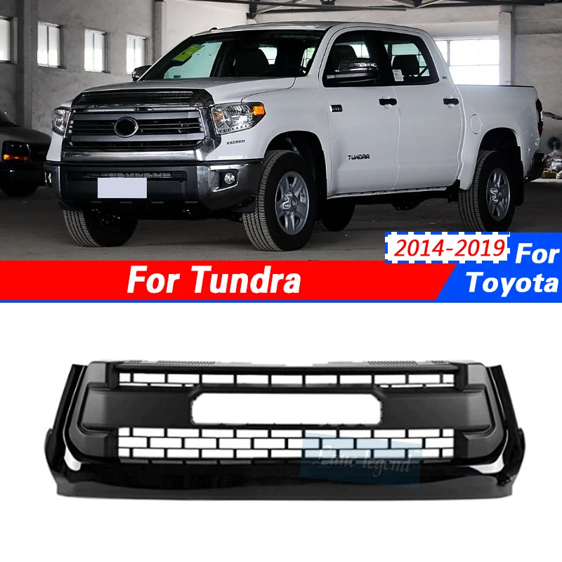 Modified Auto Grille Front Grill ABS Racing Grills Fit for Tundra 2014-2019 high quality Front Bumper Grilles Mesh Cover