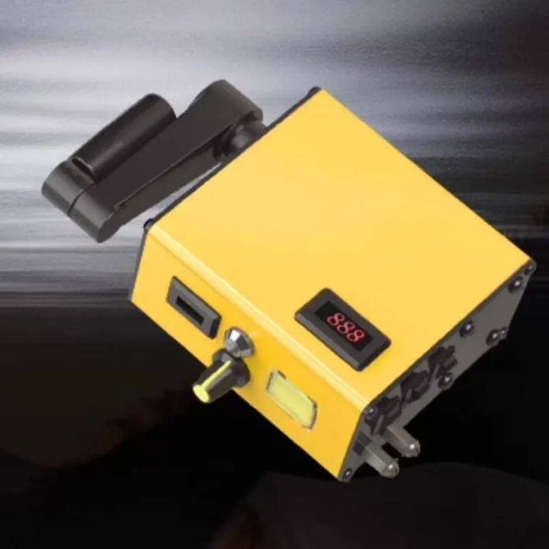 Fuente de alimentación portátil Generador de manivela manual de 30 W para acampar y supervivencia - Cargador de teléfono USB, encendido por arco, luces LED de emergencia
