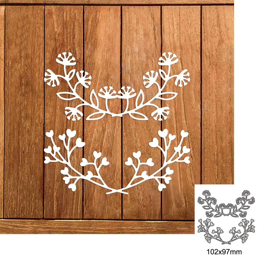 

2pcs Tree Branches Leaves Metal Cutting Dies For DIY Scrapbook Cutting Die Paper Cards Embossed Decorative Craft Die New 2023