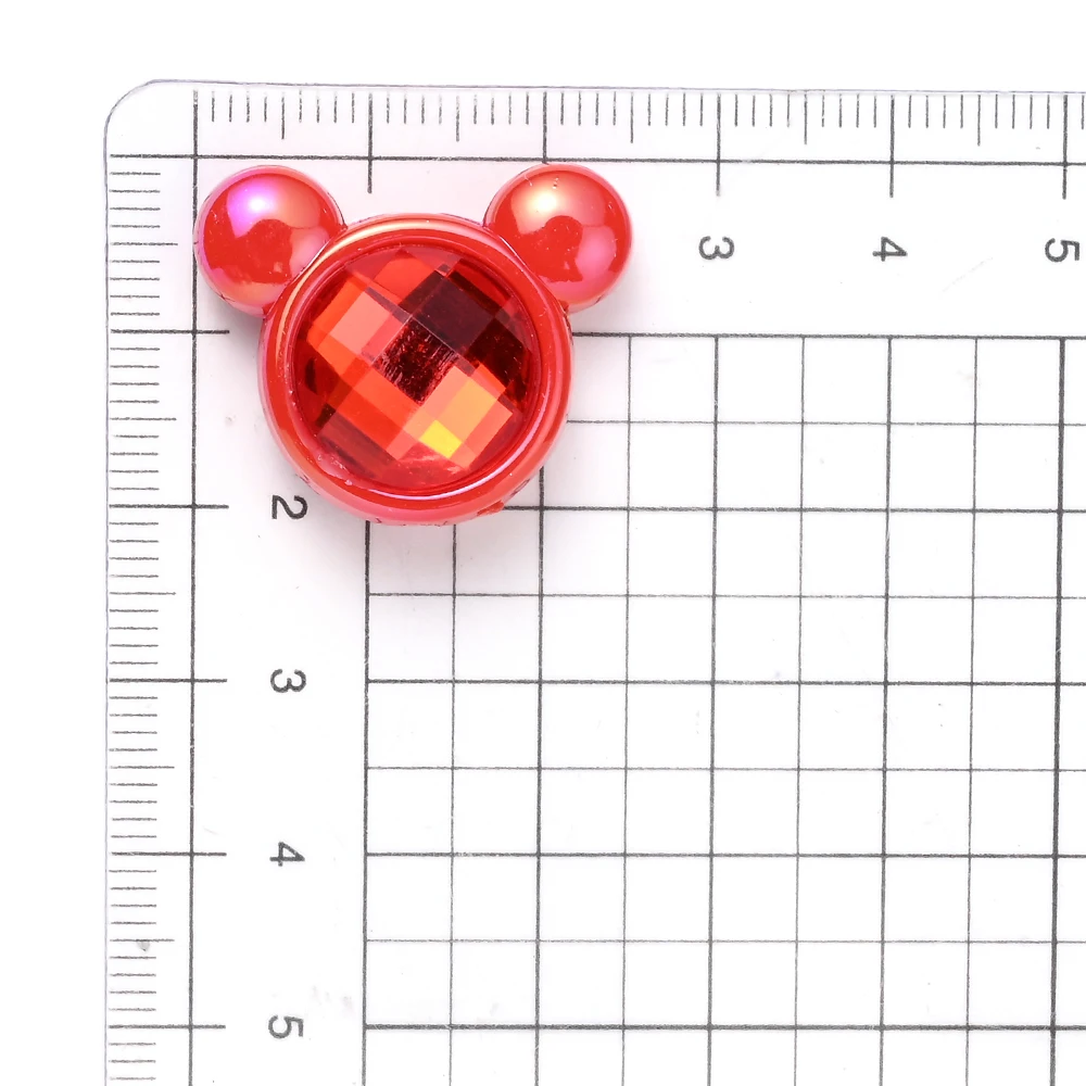 10Pcs 20x25mm Colorful Animal Acrylic Beads Mickey Mouse shape Spacer Beads For Jewelry Making DIY Earrings Bracelet Necklace view 6