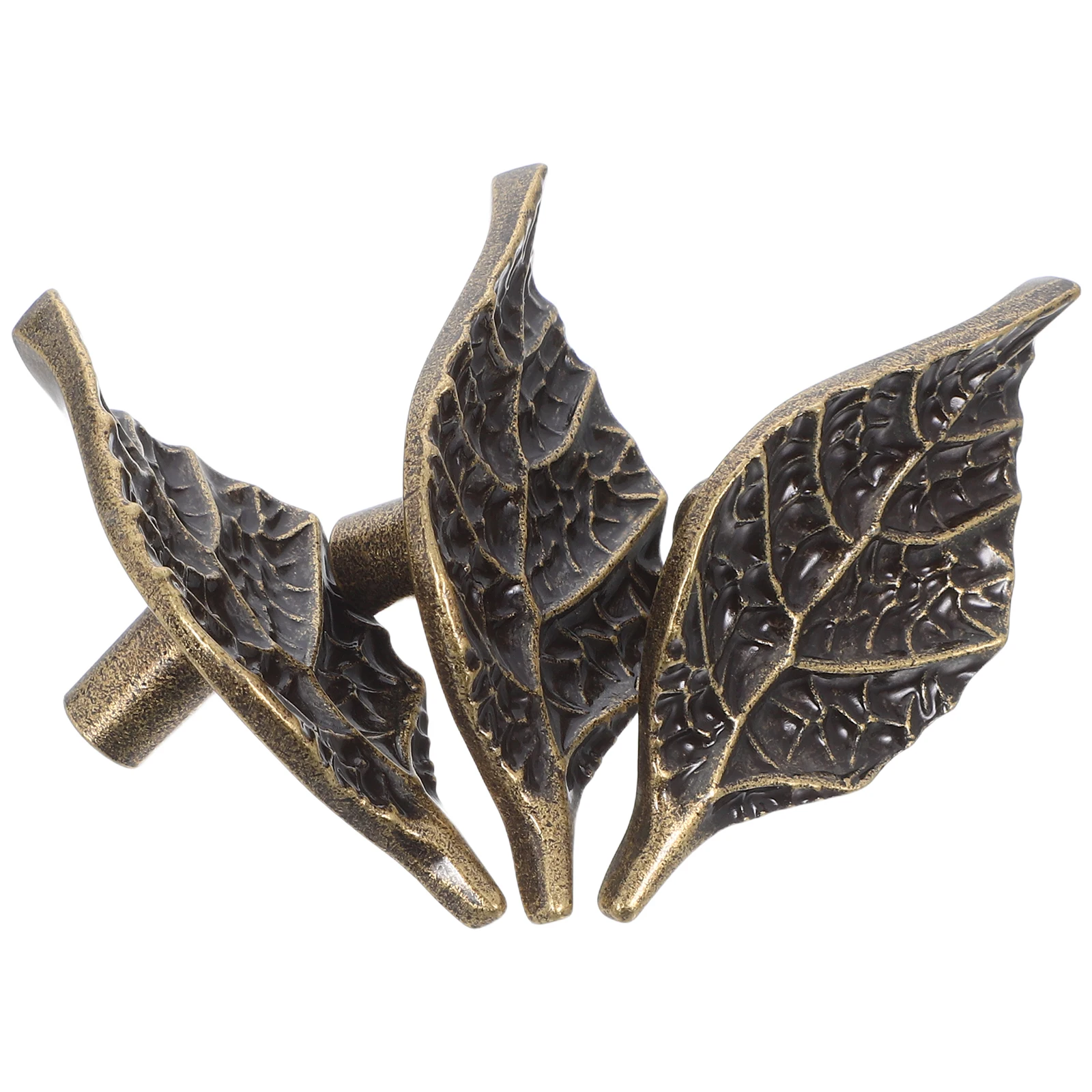 

3pcs Home Drawer Handles Leaf Shape Zinc Alloy Cabinet Pulls For Wardrobe Dresser Cupboard Nightstand Furniture Hardware