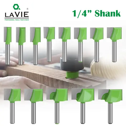LAVIE 1/4 생크 청소 하단 비트 스트레이트 라우터 비트 세트 클린 밀링 커터 목공 전동 기계 LAVIE 1/4 생크 청소 하단 비트 스트레이트 라우터 비트 세트 클린 밀링 커터 목공 전동 기계