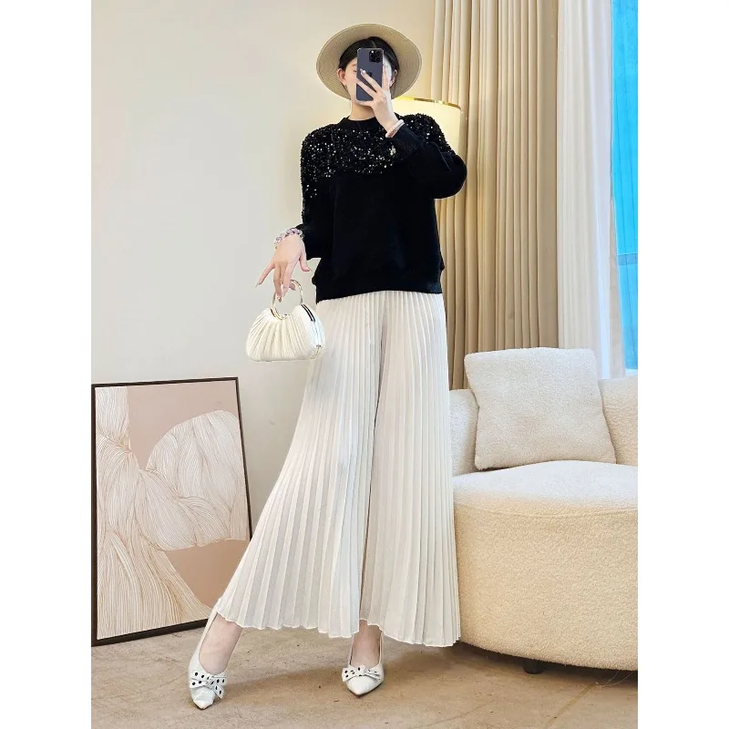 MIYAKE – sweat à capuche plissé à manches longues pour femme, haut Simple, coupe ample, vêtements de détente, sans plis, nouvelle collection automne/hiver