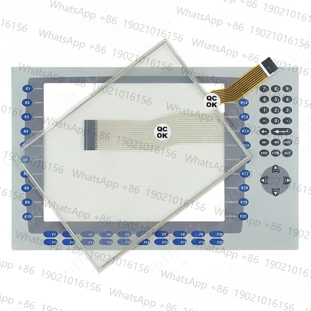 2711P-B12C4D7 Front Cover Case Housing Shell for AB 2711P-B12C6A1 2711P-B12C6A2 + Touch Screen Panel + Membrane Keypad Keyboard