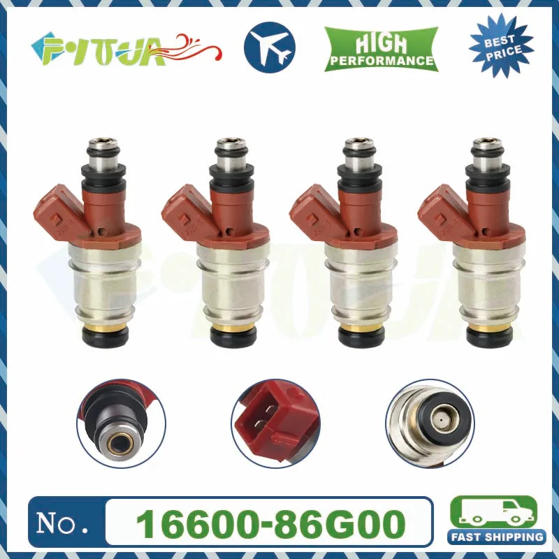 

4pcs Fuel injector16600-86G00 For Nissan- D21 Pickup- 2.4L For GMC- Sonoma- 16600-86G10 35-80798I4 1660086G00