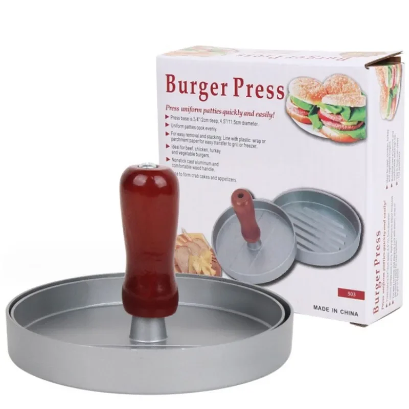 12CM Hamburger Maker Press Chopped Steak Meat Smasher Cutlet Mold Croquettes Kitchen Cooking Tool Hamburgueria Diner Accessories