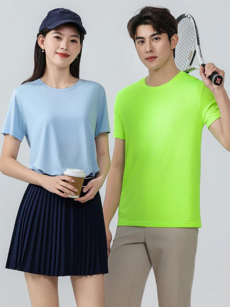 Cute Cartoon Print T-shirt Custom-make Summer Colorful Quick-drying Short-sleeved Cool Breathable Sports T-shirt Accept Images