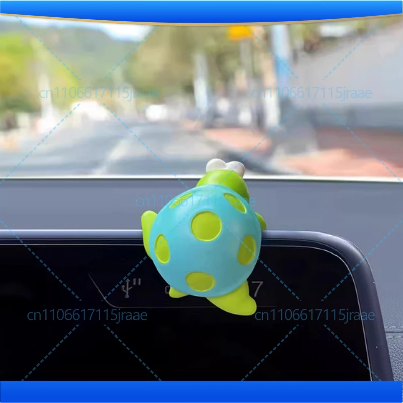 Car Turtle Ornament Car Dashboard Rearview Mirror Cartoon Resin Animal Ornaments Mini Turtle DIY Decoration Accessories