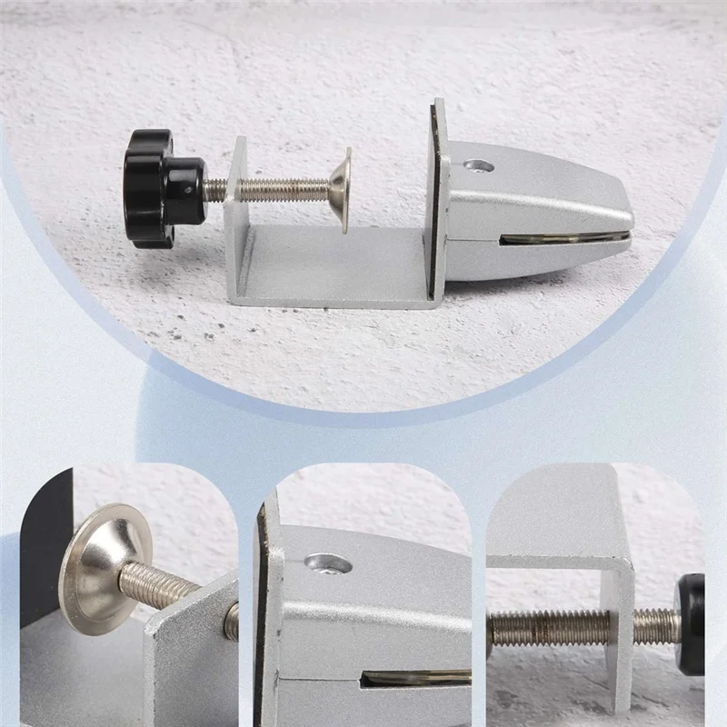 

A64K 6Pcs Sneeze Guard Clamp Bracket Desk Partition Clamp For 1/8Inch To 1Inch Thick Acrylic Panels Adjustable C Shape Clamp