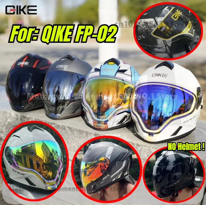 

QIKE FP02 Ghost Face Шлем Линза FP02 Посеребренная Синяя Солнцезащитная Крем День Ночь Универсальный Шлем КозырькиПрозрачные Противотуманные Линзы