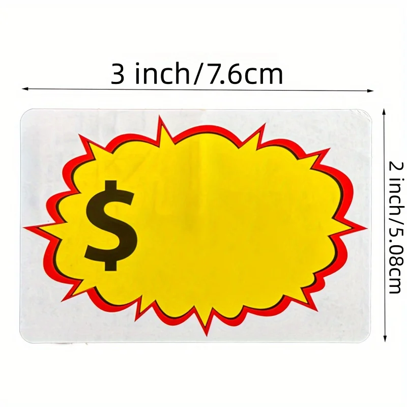 Garage Sale Stickers, 120 Pcs Yard Sale Price Stickers with Large Blank Space to Write Pricing(2\