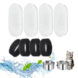 Cat Water Fountain Filter, 4 Pcs Set cat Fountain Filter Replacement for Automatic Pet Cats Water Fountain Compatible Dispenser