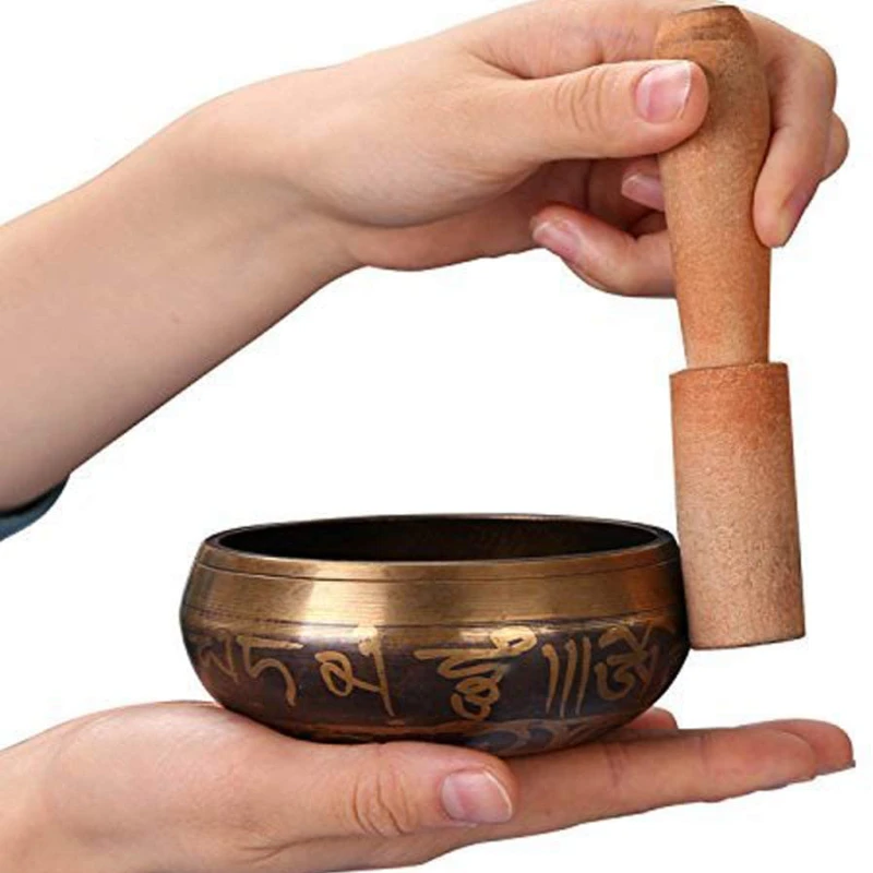 

Himalaya Singing Bowl with Wood Stick and Cushion, Resonace Sound, Yoga Meditation, Buddhist Tibetan Bowl Set, Tibetan Buddhist