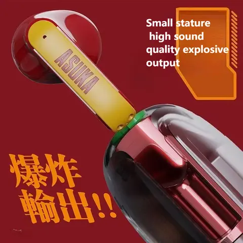 Neon Genesis Evangelion EVA-02 Trådlösa Bluetooth-hörlurar Brusreducerande sporthörlurar Julklapp 8 best sales Hörlurar Evangelion - №1