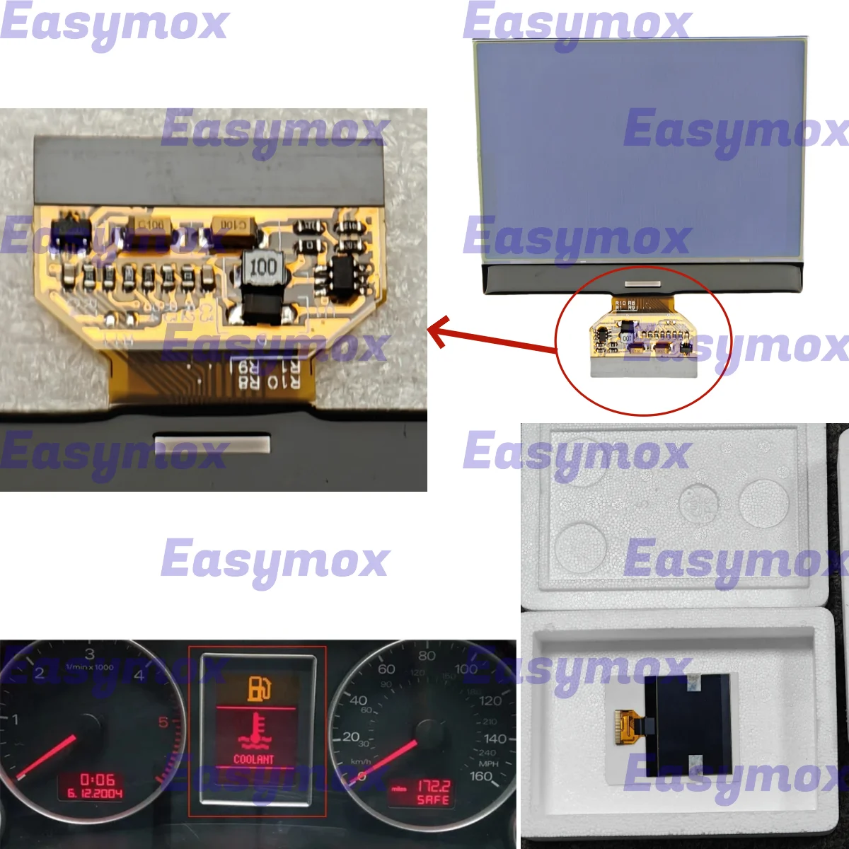 

7-дюймовый HD ЖК-дисплей приборной панели с сенсорным экраном для Audi A4 B6 B7 2002-2008, панель приборной панели