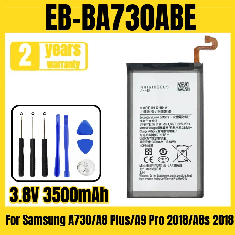 

EB-BA730ABE Samsung mobile phone battery, suitable for Samsung A730/A8 Plus/A9 Pro 2018/A8s 2018 battery, free tool 3.8V 3500mah