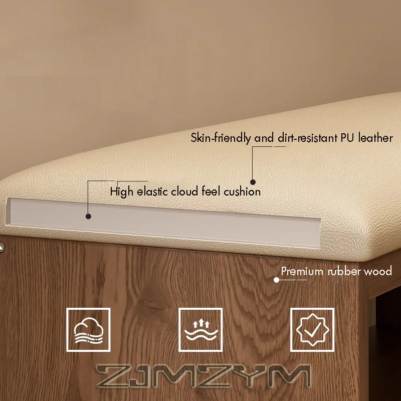 Realife خشب متين يجلس خزانة خذاء الكلب الأحذية تغيير البراز باب المنزل طويل البراز لطيف الحيوان السرير نهاية البراز الأثاث الإبداعي #6