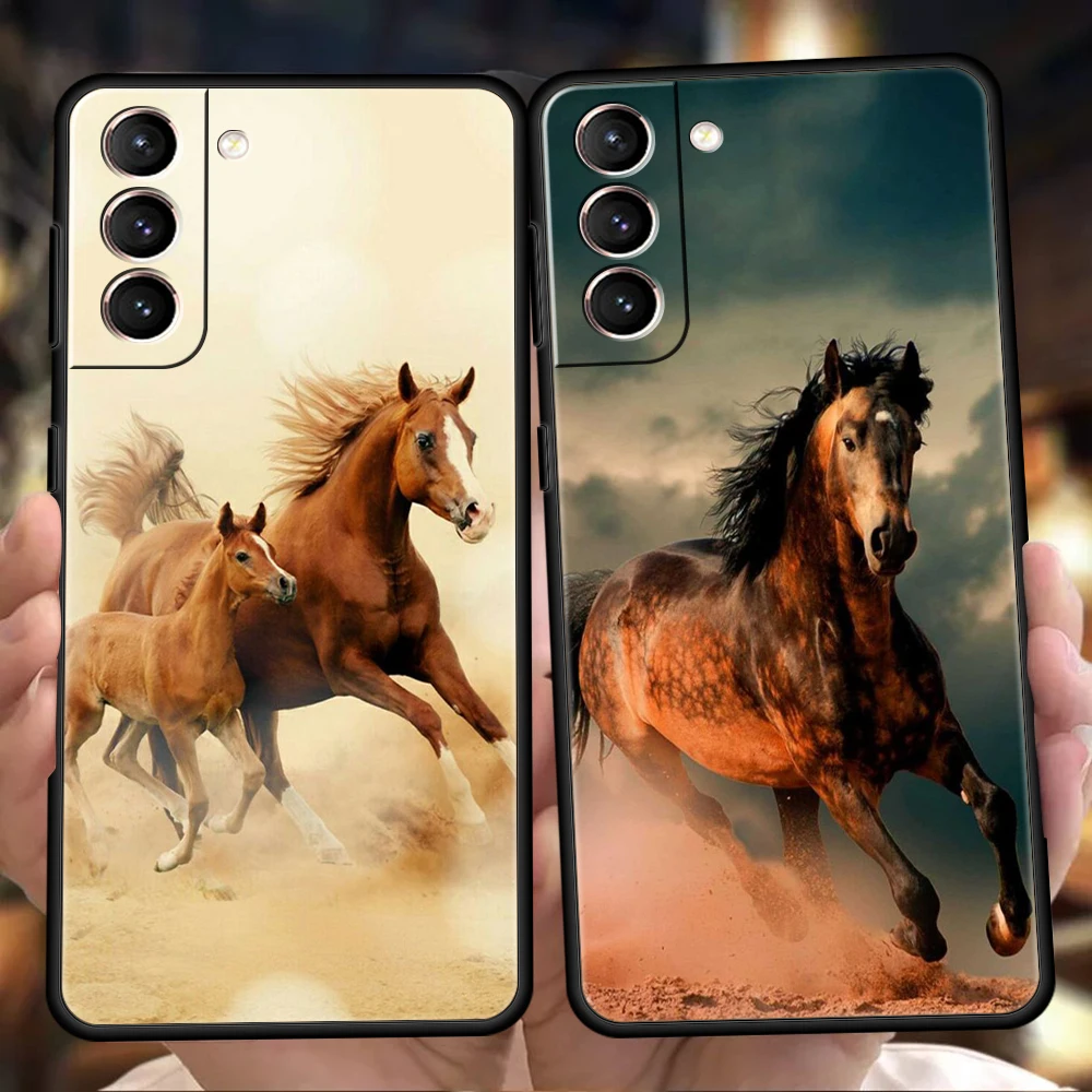 

Running Horse Animal Case for Samsung Galaxy S24 S23 S22 S20 S21 FE Ultra S10 S10E S9 S8 Plus 5G Silicone Shockproof Phone Cover