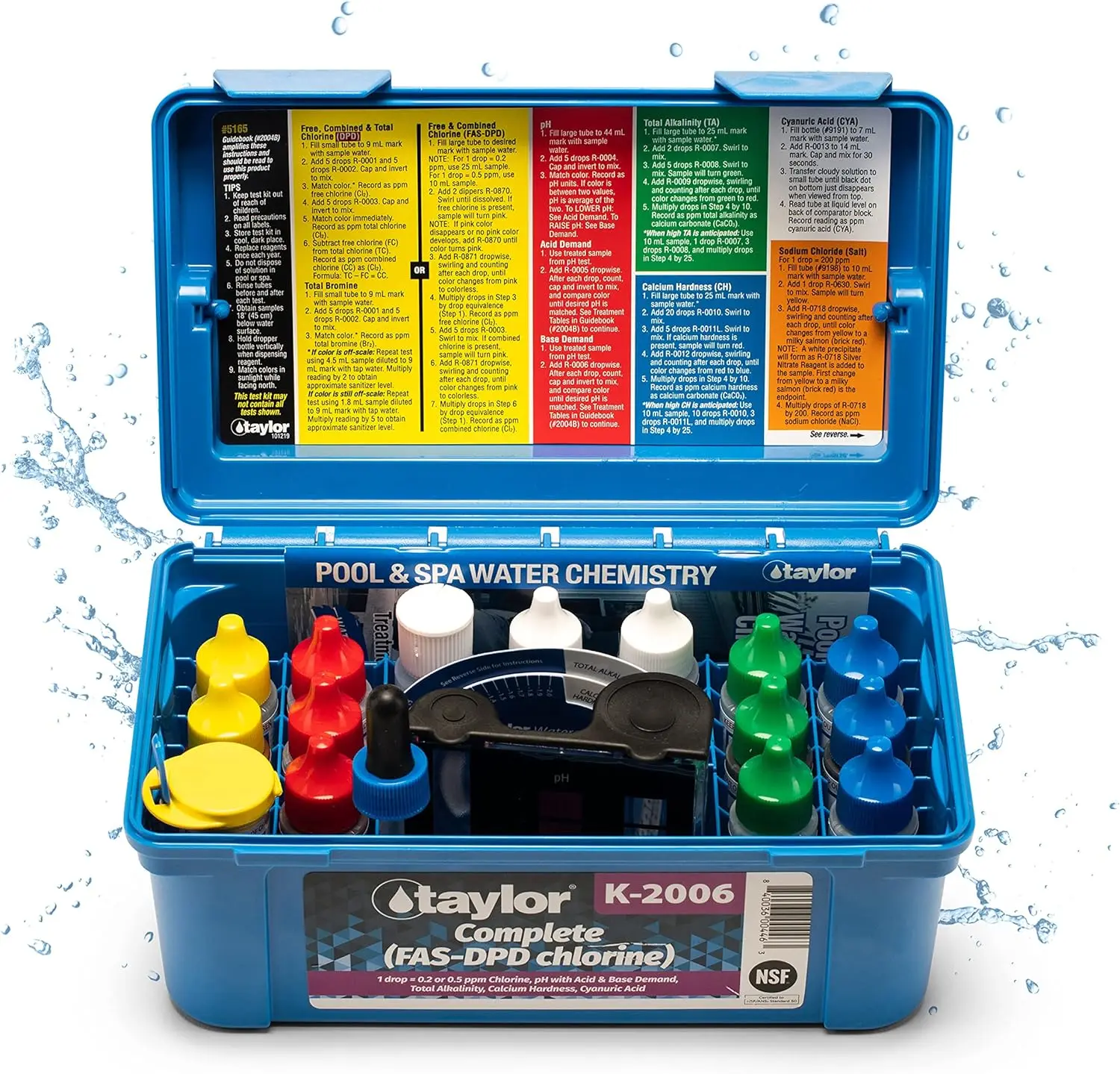 TAYLOR TECHNOLOGIES INC K-2006 TEST KIT COMP CHLORINE FAS-DPD