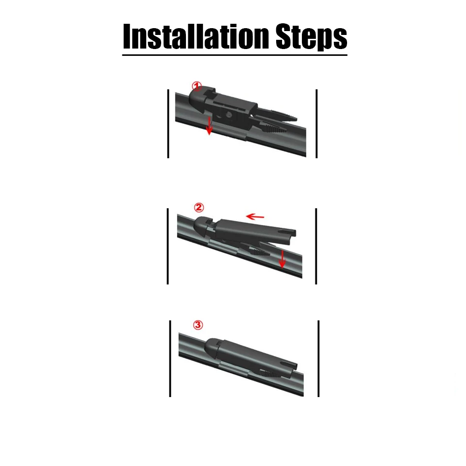 2 مساحات Ford Explorer 2011-2023 [65+55سم] - زجاج أمامي أصلي جميع الموديلات (XL/XLT/Limited) مطاط جميع الفصول