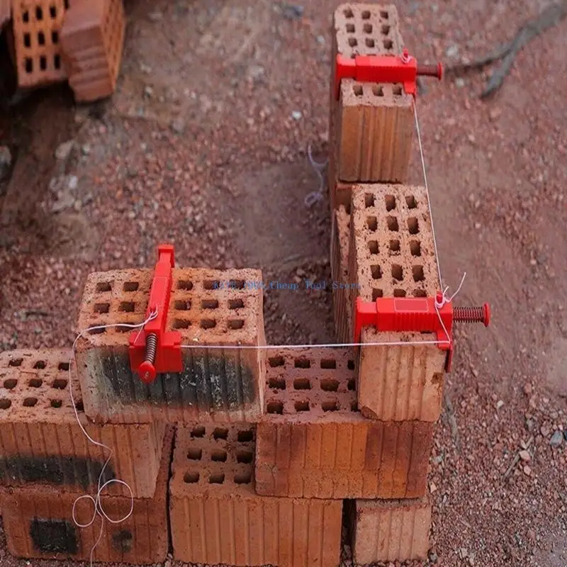 G6KA 2PCS Brick Liner Line Line Runners Spring Load Load Brick Clips for Wallwork