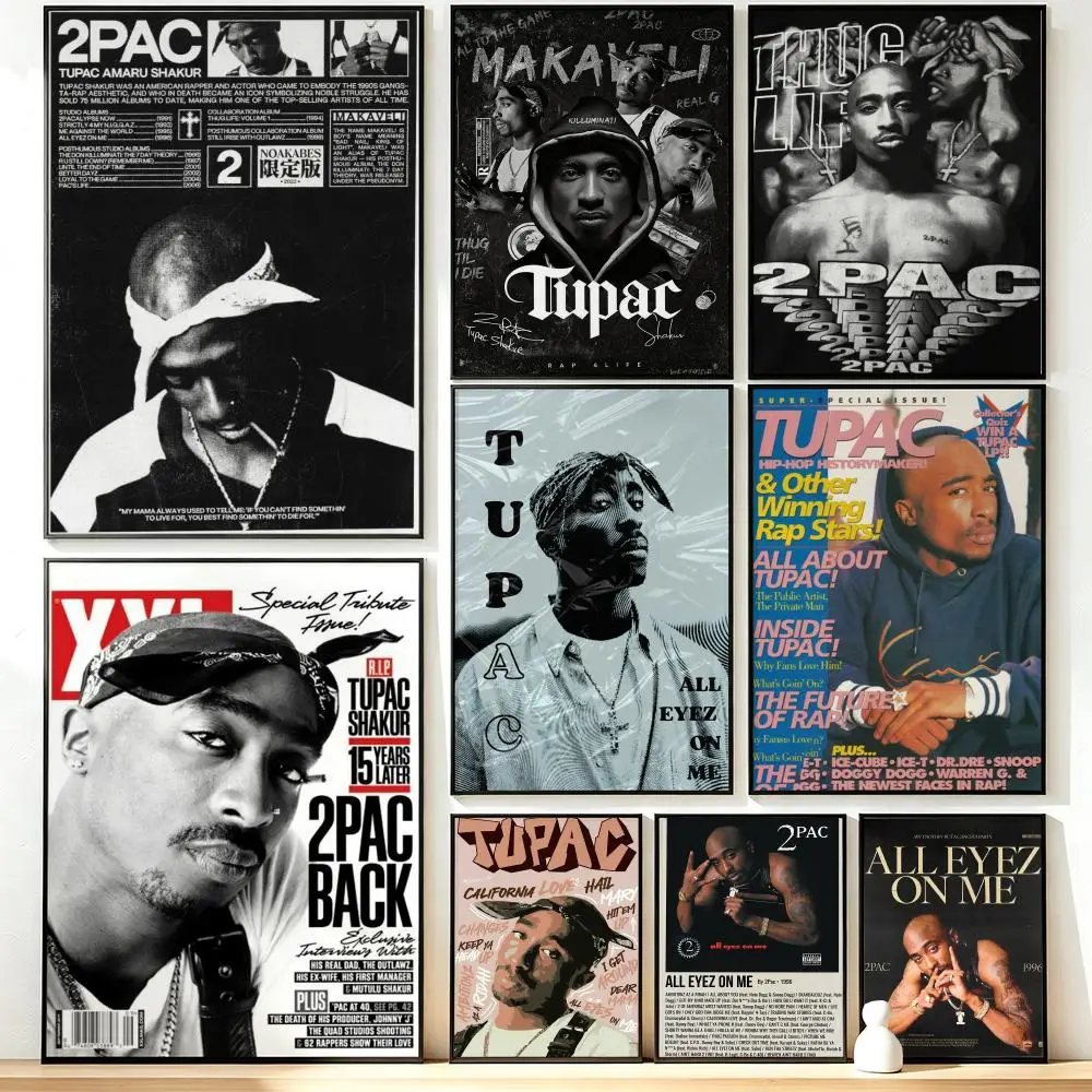 Modern Aesthetic Wall Art Poster music 2Pac Poster for Office Home Decor Interior Large Wall Picture Print