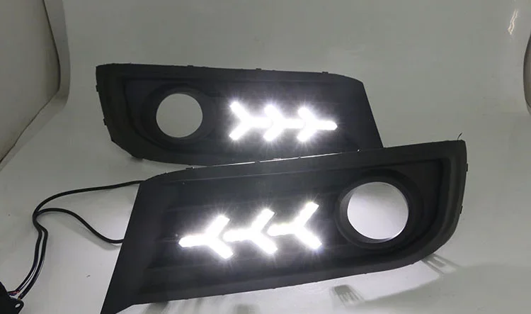 EOsuns led drl luce di marcia diurna per Citroen C-QUATRE 2012-2018 con segnale di svolta giallo commovente dinamico e luce notturna blu