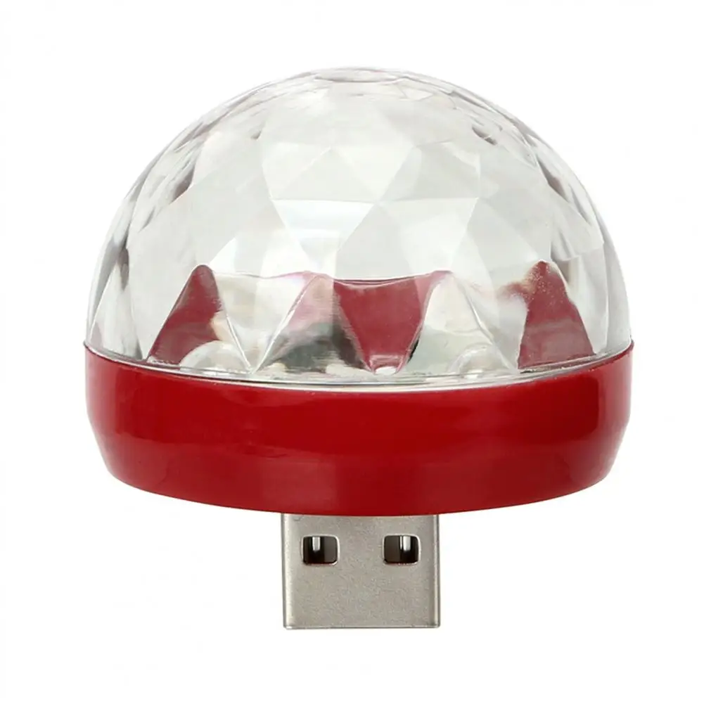 Mini USB Disco Light High Brightness Plug-and-Play RGB LED Party Light USB Disco Lamp Decoration