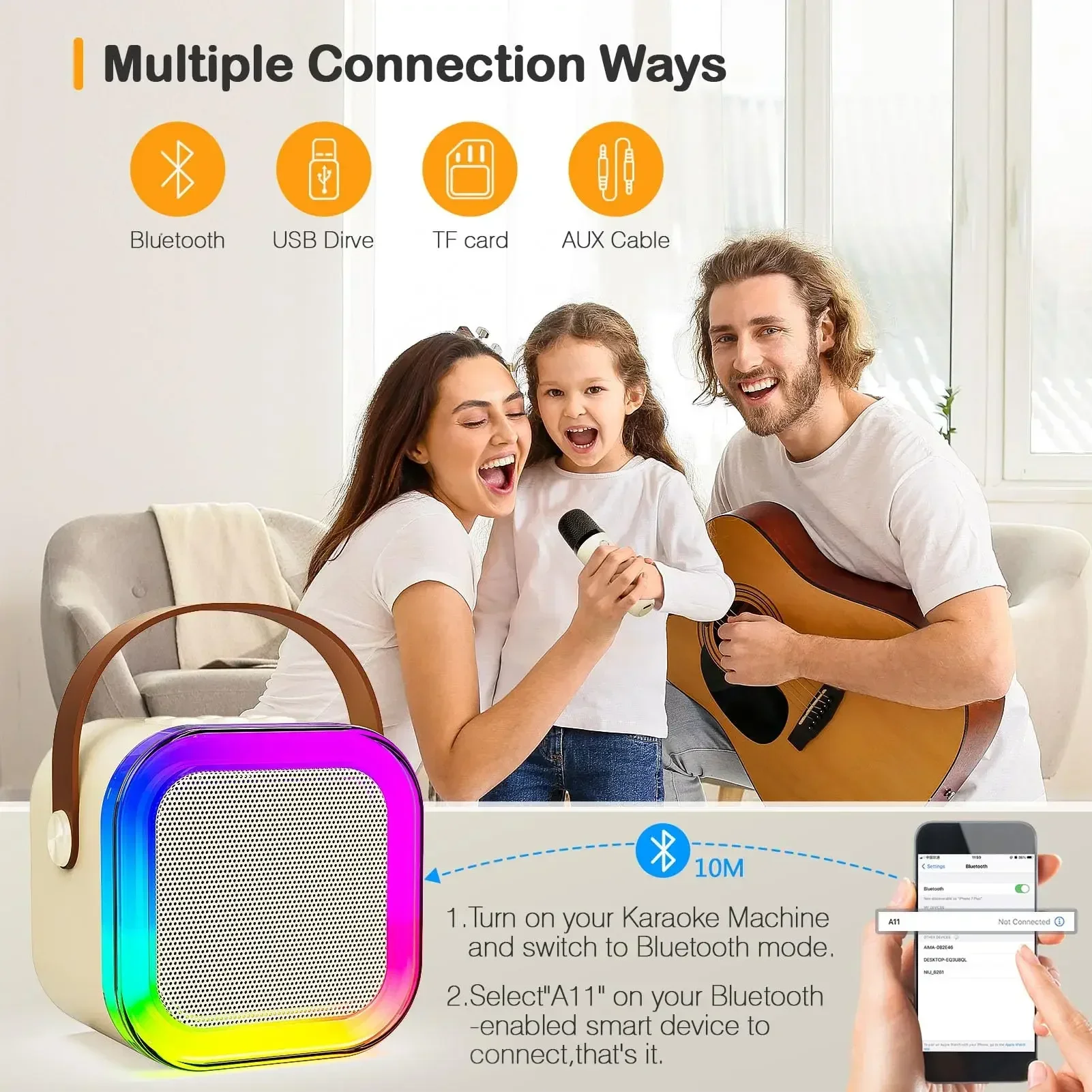 K12 Ktv Karaoke Microphone Speaker High-end Bluetooth Audio Small Home Professional Children\'s Singing Bluetooth Speaker Column