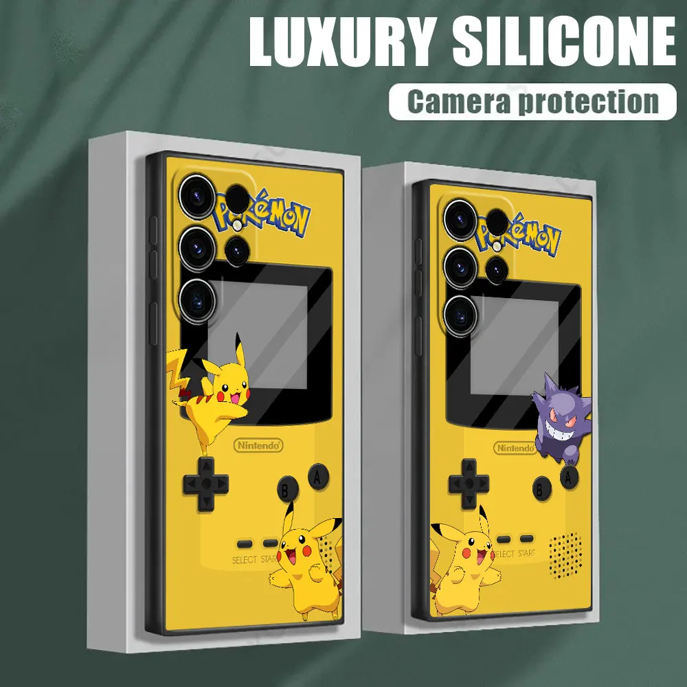 

Game-Boys Pikachu Gengar Anime S25Ultra Case For Samsung Galaxy S25 S24 S23 S20 S21 FE S22 Ultra S10 Plus Cases Soft Phone Cover