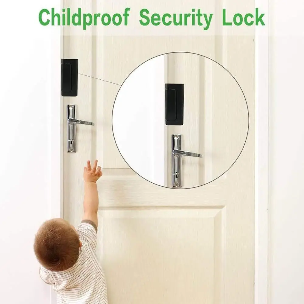 

Aluminum Alloy Door Reinforcement Lock Childproof Heavy Duty Home Security Lock Anti-Entry Childproof Door Lock Home Improvement