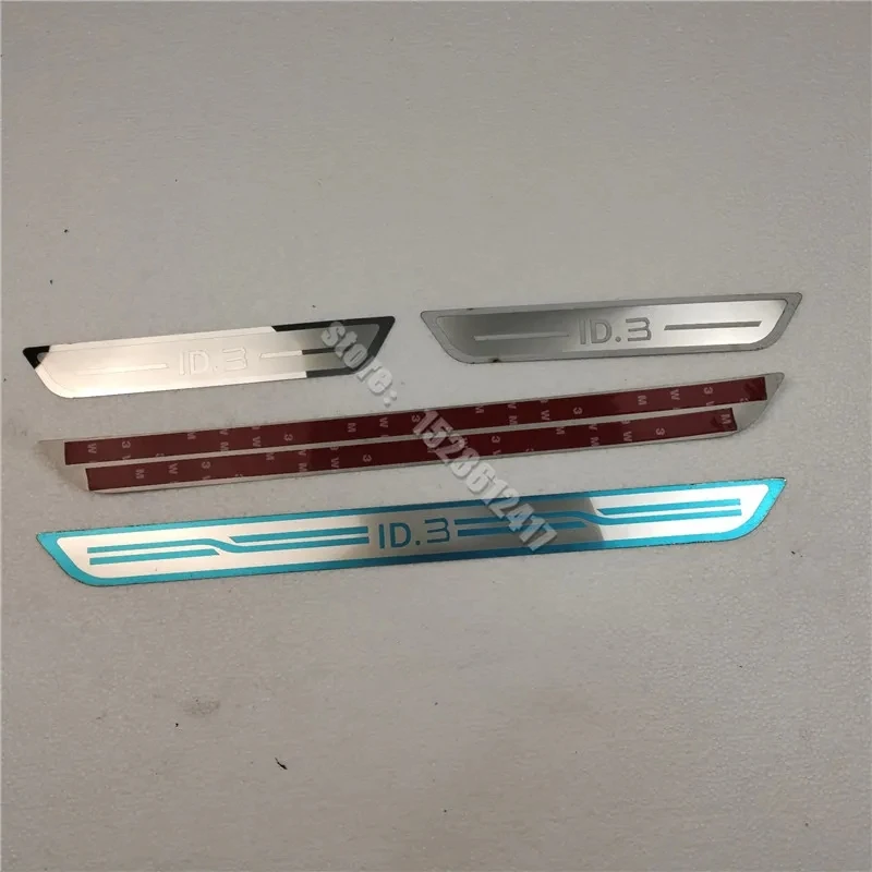 for Volkswagen ID.3 VW ID3 2020-2024 Sticker Stainless Steel Scuff Plate/Door Sill Scuff Plate Welcome Pedal Car-styling